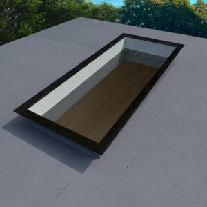 Frameless Flat Glass Rooflight 1000x2500, triple glazed, 146 kg, U-Value 0.6